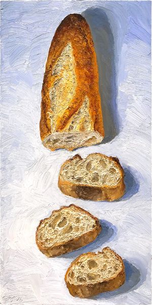 Cut Baguette, original artwork by Mike Geno