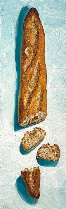 Sliced Baguette, original artwork by Mike Geno