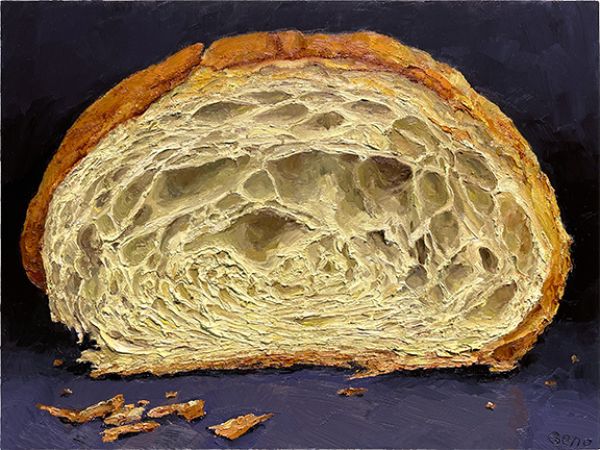 Croissant Cross Section, original artwork by Mike Geno
