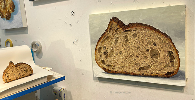 Animated Painting Progression of Country Sourdough, original artwork by Mike Geno