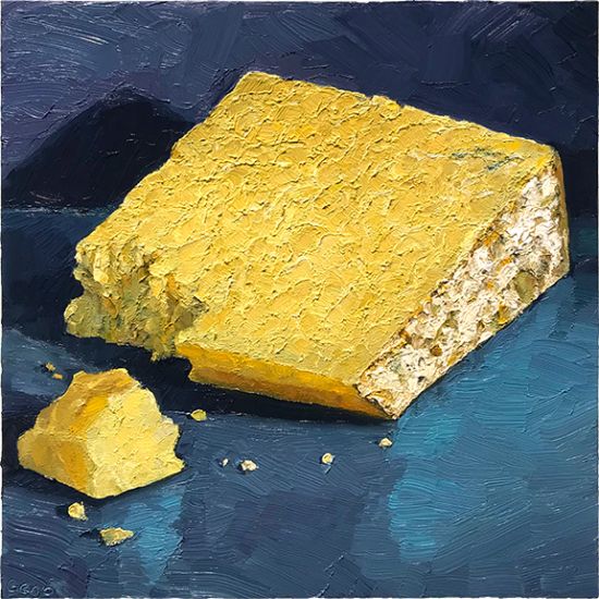 Montgomery Cheddar Wedge, original artwork by Mike Geno