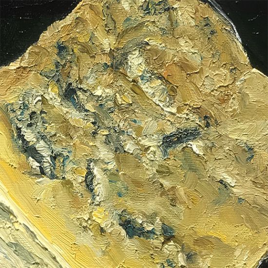 Detail View of Cashel Blue, original artwork by Mike Geno