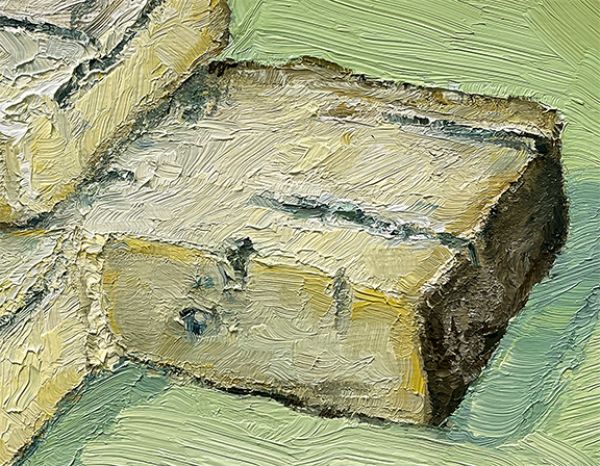 Detail View of Bleu de Combremont, original artwork by Mike Geno