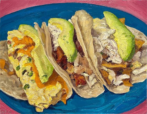 Taco Heart Breakfast Tacos, original artwork by Mike Geno