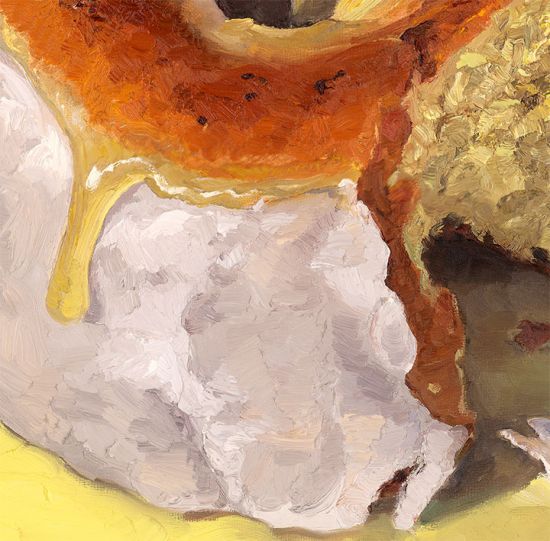 Detail View of Grapefruit Brulee Federal Donut, original artwork by Mike Geno