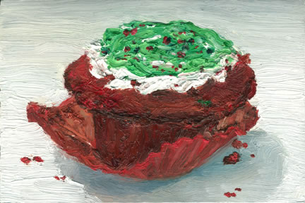Redvelvet Cupcake 1, original artwork by Mike Geno