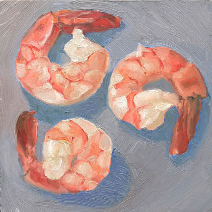 Shrimp, original artwork by Mike Geno