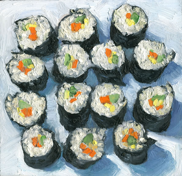 Sushi, original artwork by Mike Geno