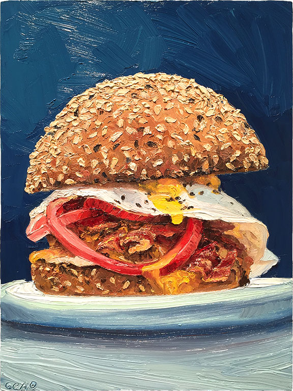 American Burger, original artwork by Mike Geno