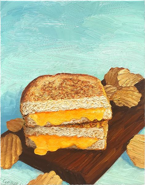 Grilled Cheese Sandwich, original artwork by Mike Geno