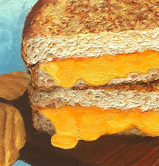 Additional Image of Grilled Cheese Sandwich, original artwork by Mike Geno