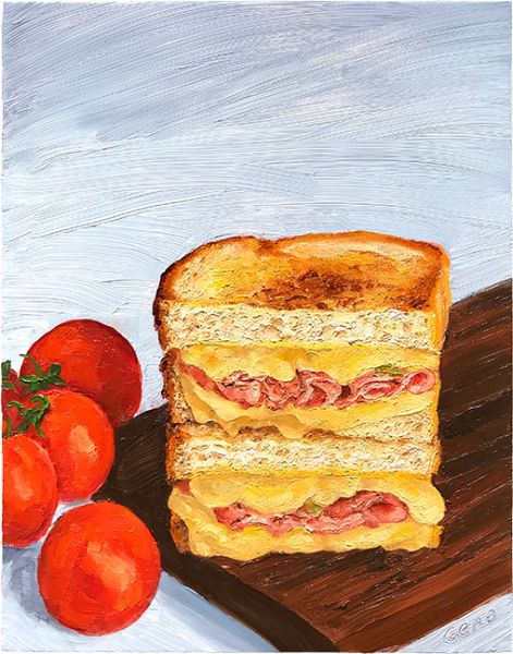 Ham and Cheese Sandwich, original artwork by Mike Geno
