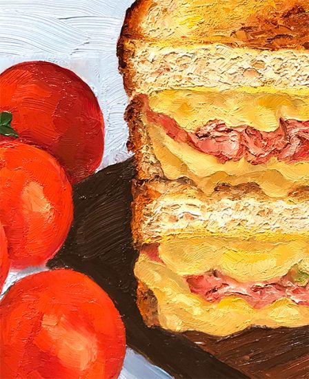 Additional Image of Ham and Cheese Sandwich, original artwork by Mike Geno