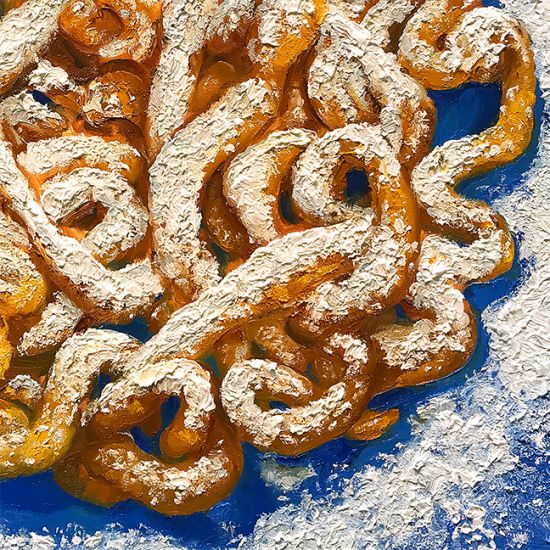 Detail View of Funnel Cake, original artwork by Mike Geno