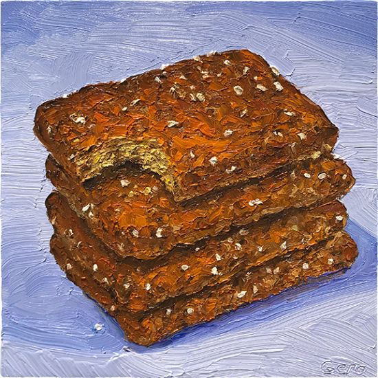 Pretzel Shortbread Cookies, original artwork by Mike Geno