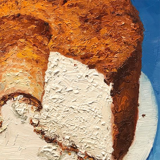 Detail View of Angel Food Cake, original artwork by Mike Geno