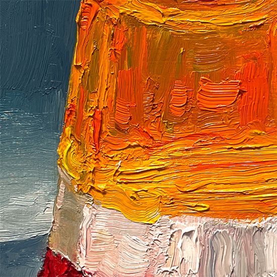 Detail View of Jello-Cup, original artwork by Mike Geno