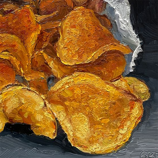 Detail View of Potato Chips, original artwork by Mike Geno