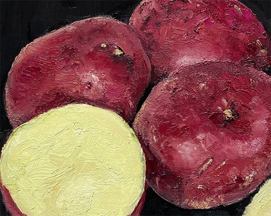 Additional Image of Lady Rosetta, Red Potatoes, original artwork by Mike Geno