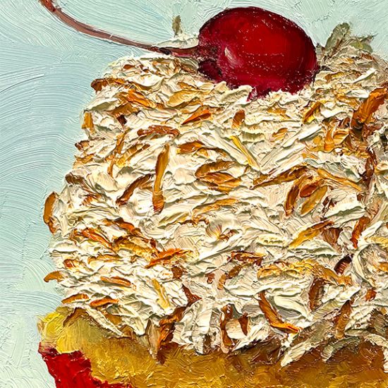 Additional Image of Toasted Coconut Cupcake, original artwork by Mike Geno