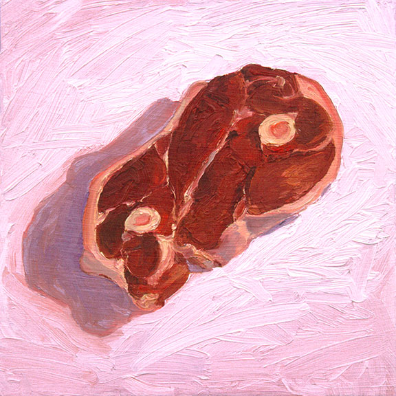 Lamb Leg Chops, original artwork by Mike Geno