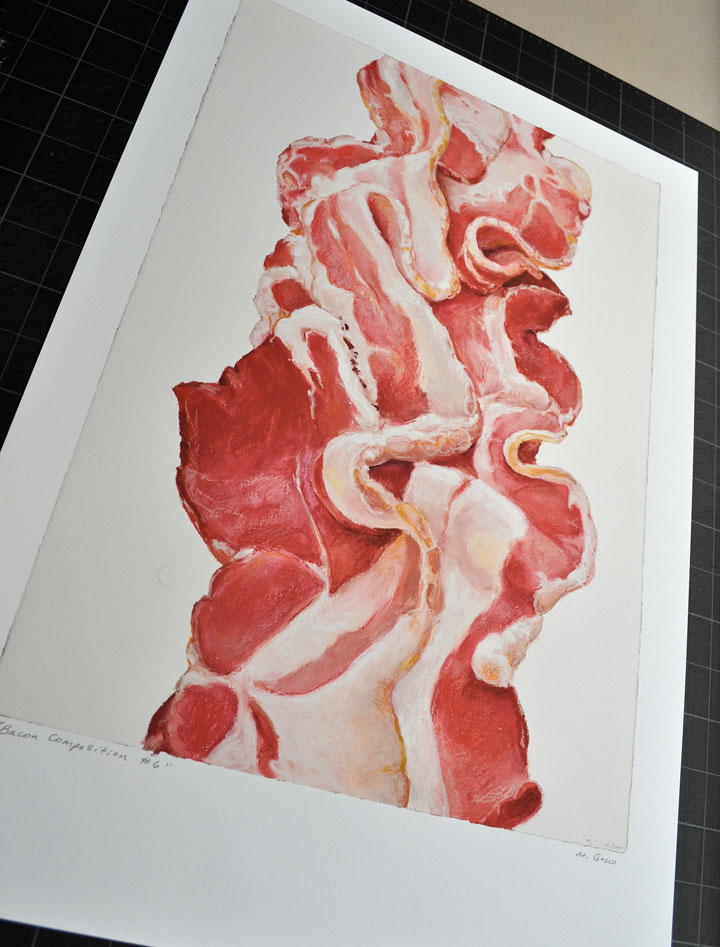 Bacon Composition #6 print by Mike Geno