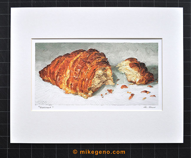 Croissant painting print by Mike Geno