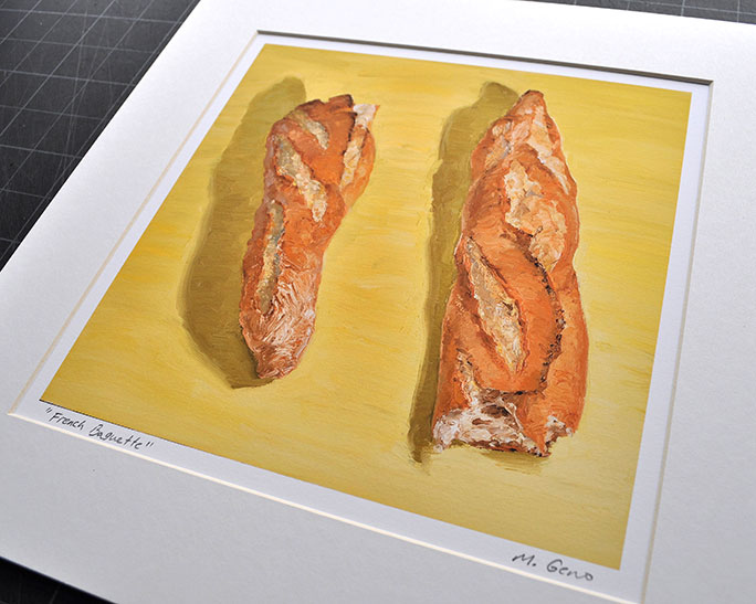 French Baguette painting by Mike Geno