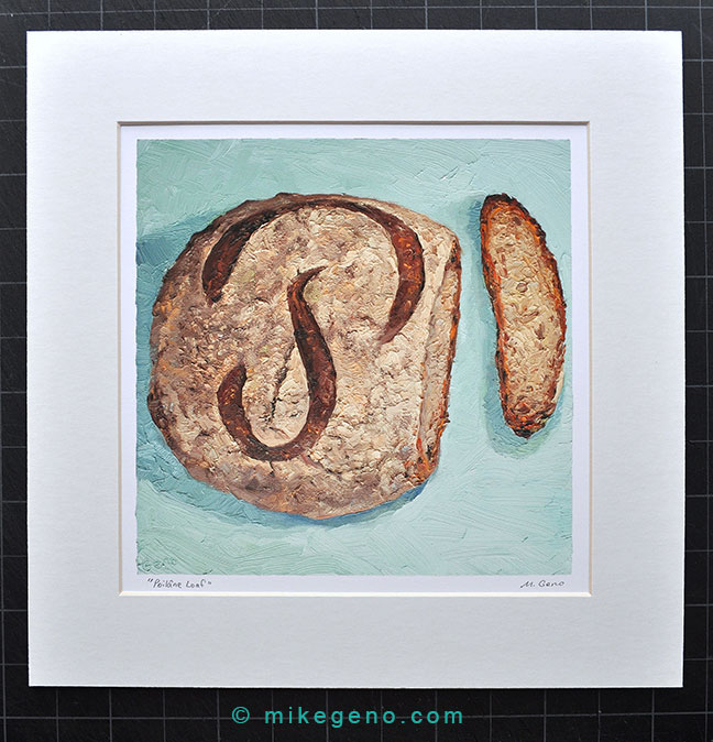 Poilane Loaf bread painting by Mike Geno