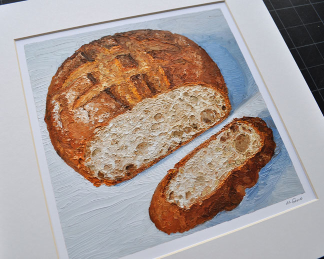 White Boule painting by Mike Geno