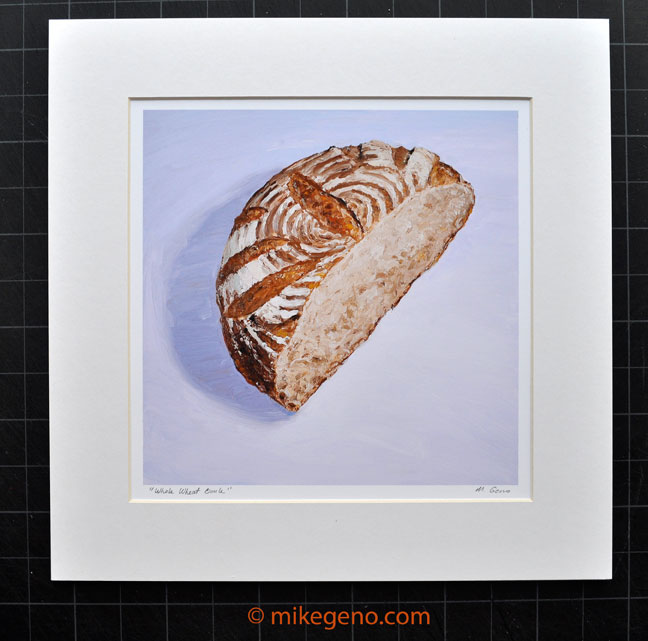 whole wheat boule painting by Mike Geno