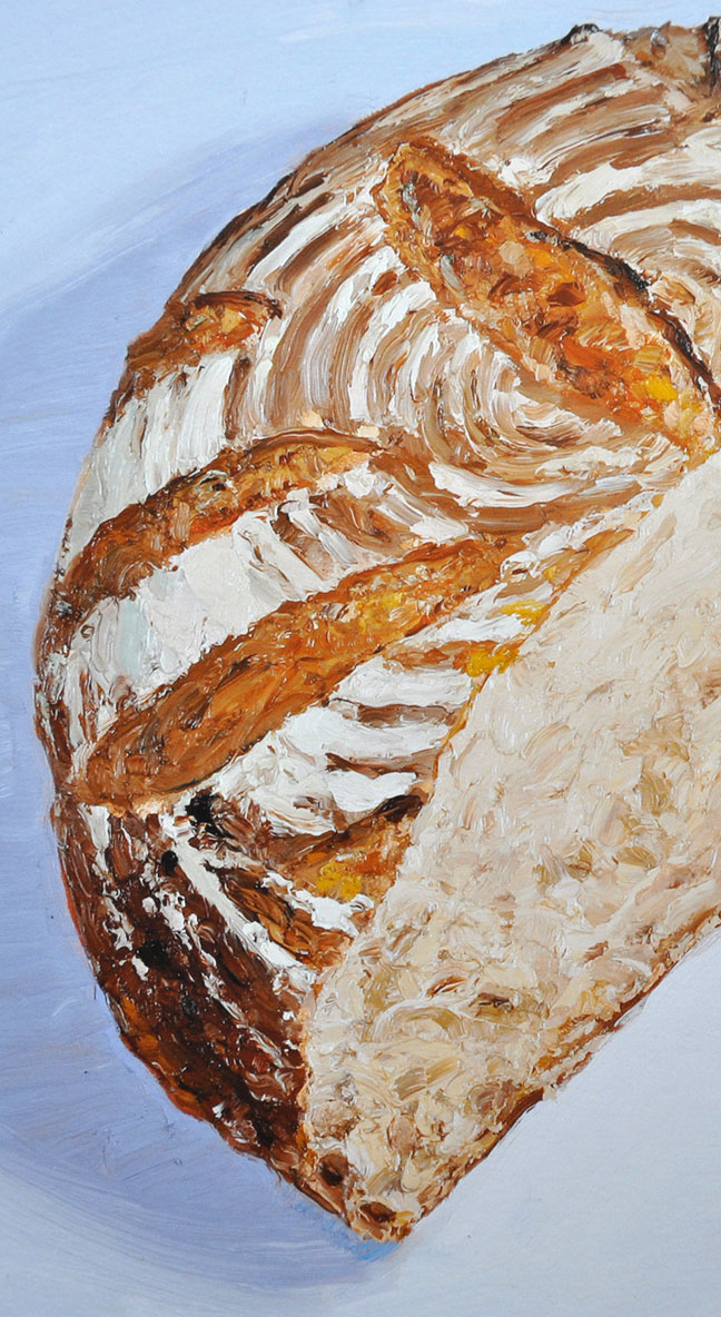 whole wheat boule painting by Mike Geno