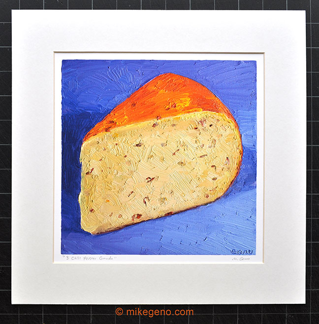 3-Chile Pepper Gouda cheese portrait by Mike Geno