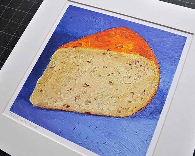 3-Chile Pepper Gouda cheese portrait by Mike Geno