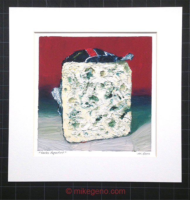 Carles Roquefort cheese portrait print by Mike Geno