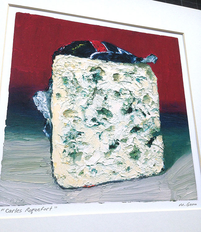 Carles Roquefort cheese portrait print by Mike Geno