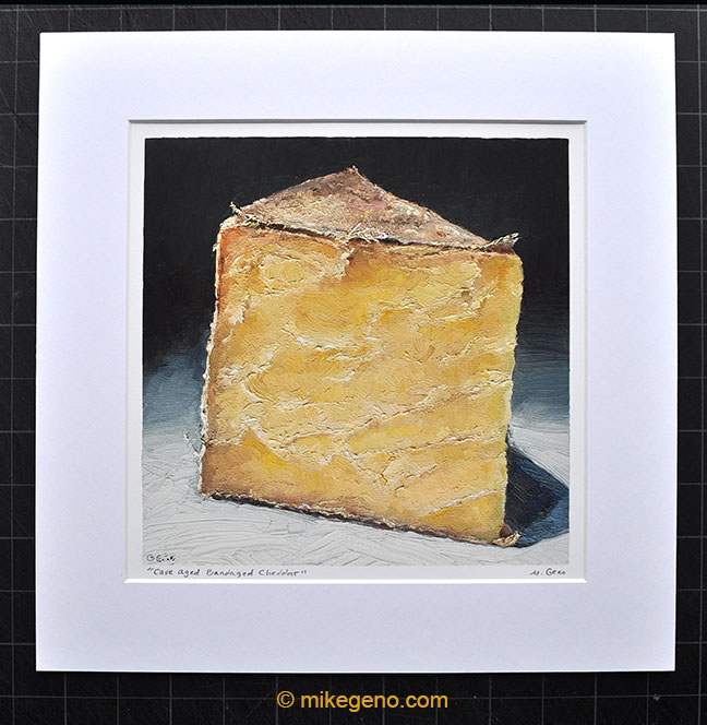 Cave Aged Bandaged Cheddar print by Mike Geno