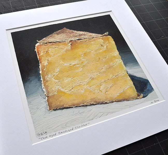 Cave Aged Bandaged Cheddar print by Mike Geno