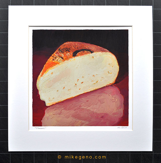 Chaumes cheese portrait print by Mike Geno