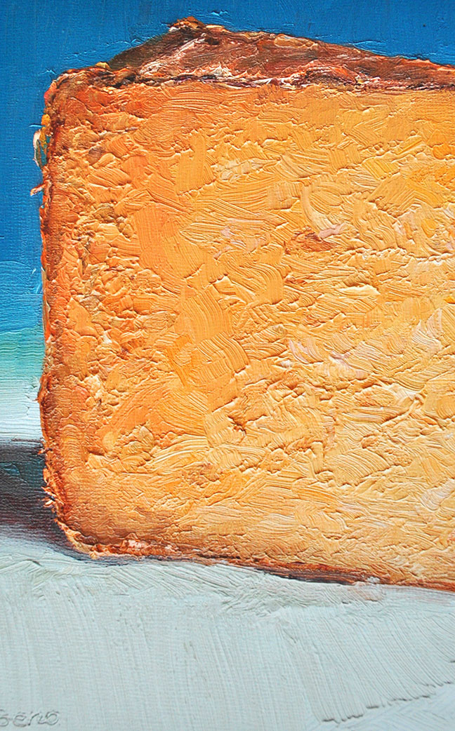 Clothbound Cheddar 2 cheese portrait by Mike Geno