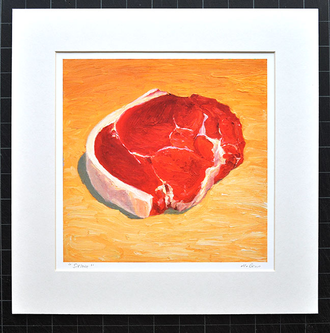 Sirloin meat painting by Mike Geno