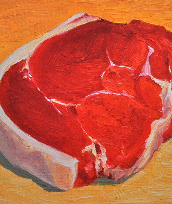 Sirloin meat painting by Mike Geno