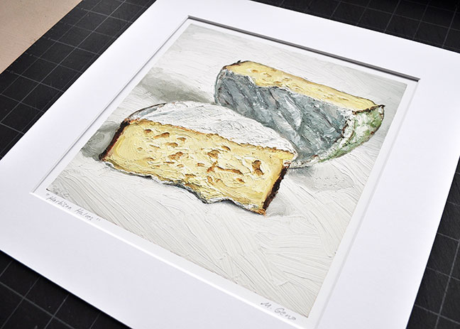 Image 2 of matted print of Harbison Halves, original artwork by Mike Geno