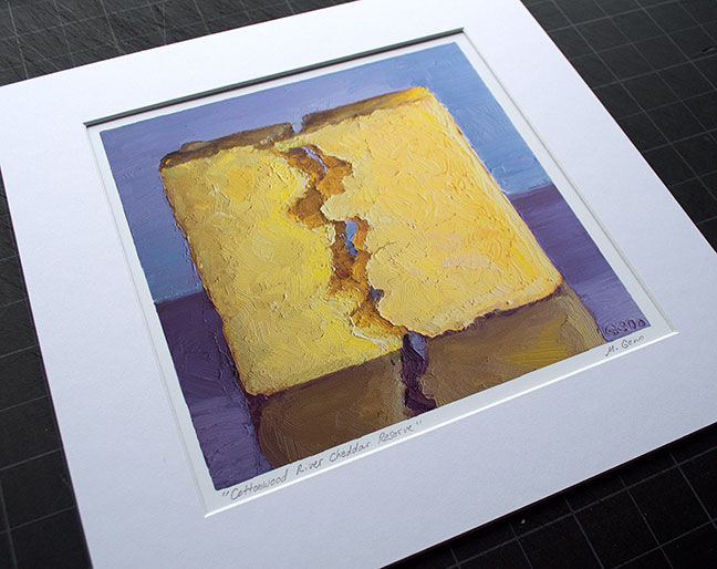 Image 2 of Matted print of Cottonwood River Cheddar Reserve, original artwork by Mike Geno
