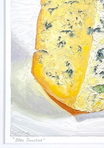 Image 3 of matted print of Bleu Sunshine, original artwork by Mike Geno