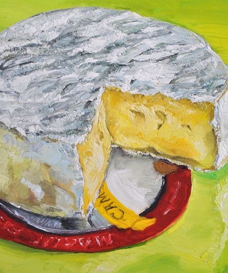 Image 3 of matted print of Marin French Camembert, original artwork by Mike Geno