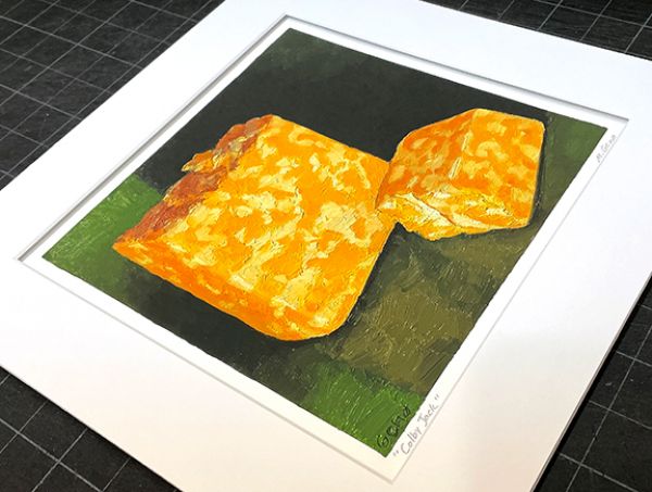 Image 2 of matted print of Colby Jack, original artwork by Mike Geno