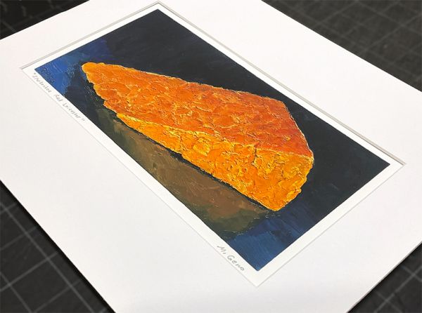 Image 2 of matted print of Sparkenhoe Red Leicester, original artwork by Mike Geno