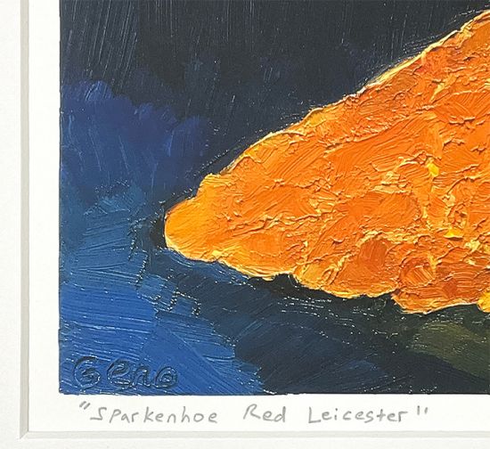 Image 3 of matted print of Sparkenhoe Red Leicester, original artwork by Mike Geno