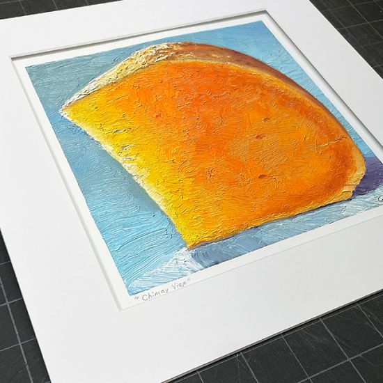 Image 2 of matted print of Chimay Vieux, original artwork by Mike Geno